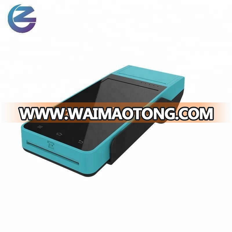 Handheld Smart Android billing POS machine with thermal receipt printer nfc card reader and barcode reader